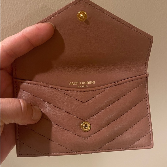 YSL Cassandre Quilted Leather Fragments Card  Holder - Picture 12 of 14